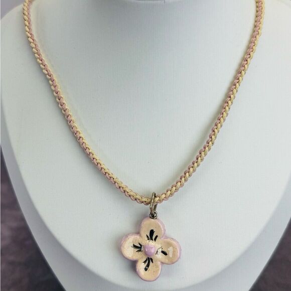 Louis Vuitton Blooming Brasserie Fleur Borsuleuru Pendant Cord Necklace Choker - Picture 3 of 12